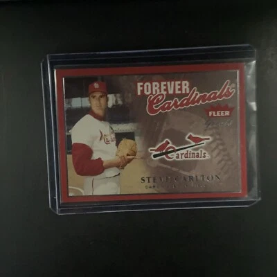 2004 Fleer Greats Of The Game Steve Carlton Forever Cardinals Insert /1965 - Image 1 of 2