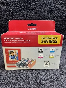 Genuine Canon BCI-3E / BCI-6 Photo Paper Combo Pack Ink Cartridges - Picture 1 of 5