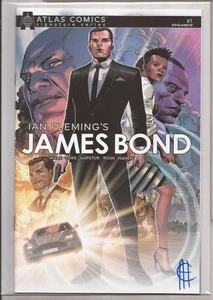 JAMES BOND #1 – ATLAS COMICS - SIGNED IN BLUE BY JIM CHEUNG – WITH DYNAMITE COA - Picture 1 of 2