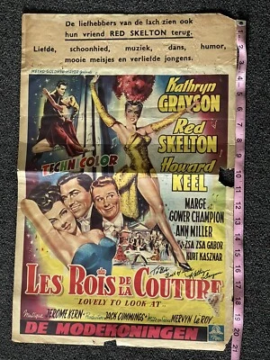 Lovely To Look At Original Belgium Poster Kathryn GRAYSON AUTO Red Skelton 1959 - Image 1 of 4