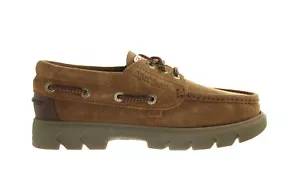 Zapatos sin cordones Kickers Lennon Boat de cuero gamuza marrón para hombre 1-15762 - Imagen 1 de 7