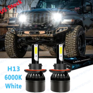 2PC 6000K LED Bulb Headlight Lamp Upgrade Kit for 2018 2019 Jeep Wrangler JL - Picture 1 of 12