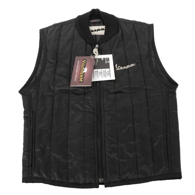 GENUINE PIAGGIO VESPA VEST BLACK SIZE 46 OEM NEW 605065M462 - Image 1 of 4