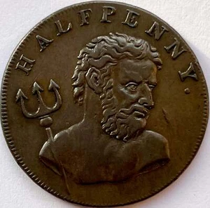 Middlesex D&H 306 Fowler's 1794 Conder Halfpenny - Bild 1 von 2