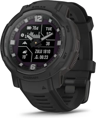 Garmin Instinct Crossover Solar Tactical Edition Black GPS Smart Watch By FedEx - Image 1 of 4