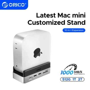 ORICO MiniDock Storage Expansion Dock for Mac Mini M4&M4 Pro Stand USB3.2 Gen2 - Bild 1 von 11