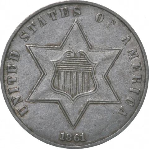 1861 Silver Three-Cent Piece *8061 Cover