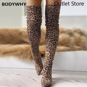 suede leopard print boots