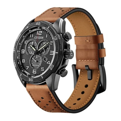 Correa de reloj de cuero premium de ajuste rápido de 20 mm 22 mm para reloj Citizen Eco-Drive Foto 1 de 4