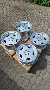 17" STAGGERED AERO AMG STYLE MERCEDES WHEELS MONOBLOCK DEEP DISH 5x112 8&9.5J - Picture 1 of 9