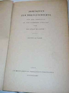 Altes Schul Buch Zeittafeln zur Geschichte Ausg 1949 - Picture 1 of 1