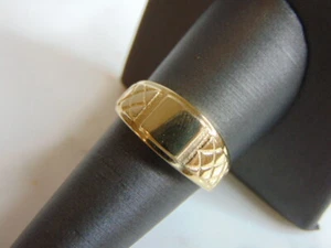 Anello Uomo Vintage Estate Oro Giallo 14k 4,3g #E901 - Foto 1 di 4