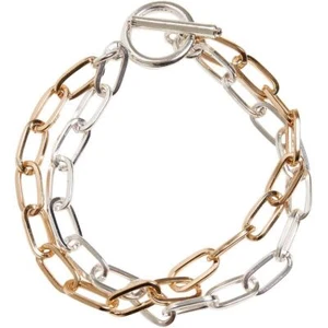 Urban Classics Bicolor Layering Bracelet braccialetto a maglie catena di ancoraggio - Foto 1 di 6