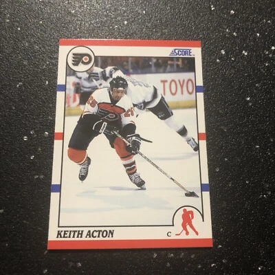 Keith Acton 1990 Score Hockey #301 NHL Philadelphia Flyers Center Ice - Image 1 of 2
