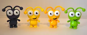 4 Cricut Cutie Vinyl Figures - Purple, Yellow, Dark Yellow & Green (NO Boxes) - Picture 1 of 4