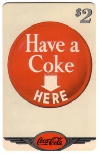 Coca-Cola National '96 $2. Plata. Letrero 'Have A Coke Here'. Tarjeta #4 de 25 tarjeta telefónica - Imagen 1 de 1