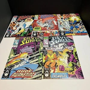 Lote de 5 cómics 1991 Marvel Comics Silver Surfer 51-55 Infinity Gauntlet atado - Imagen 1 de 17