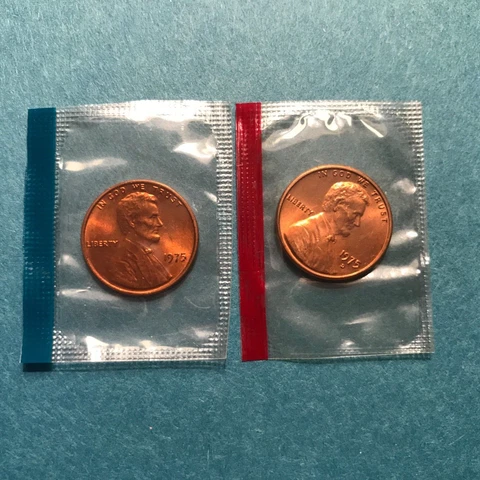 1975 P&D Lincoln Cents Unc   FREE SHIP Cover