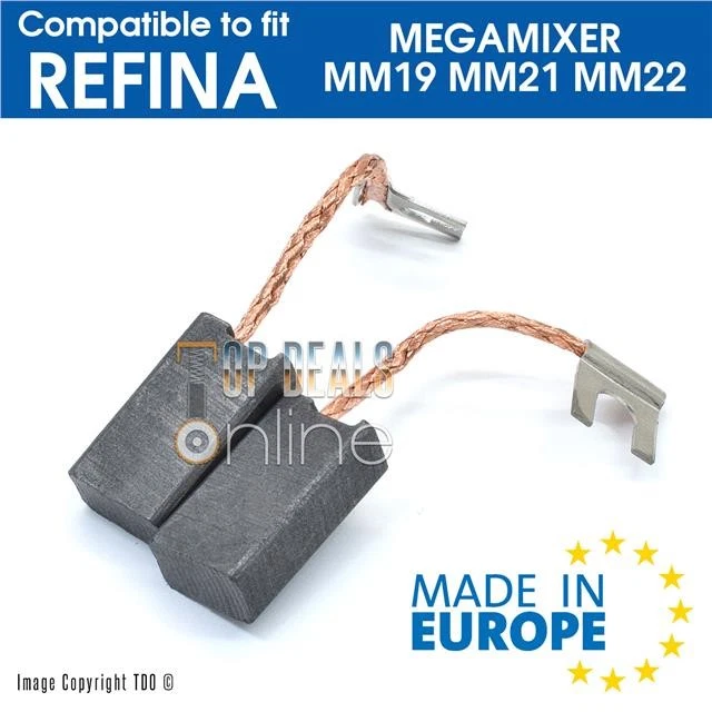 REPLACEMENT REFINA Carbon Brushes for REFINA Megamix MM19 MM21 MM20 MM23 Paddle Mixer 110v & 240V