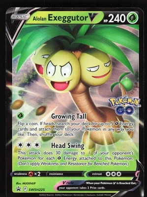 Alolan Exeggutor V SWSH225 Pokemon SWSH: Sword & Shield Promo Cards Promo NM - Image 1 of 2