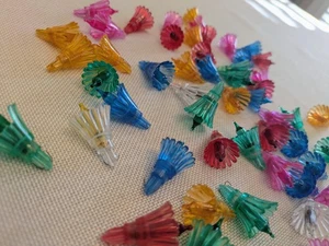 Vintage Weihnachten Lichterkette Reflektor Abdeckung Menge 52 Blume Tulpe Starburst  - Bild 1 von 5