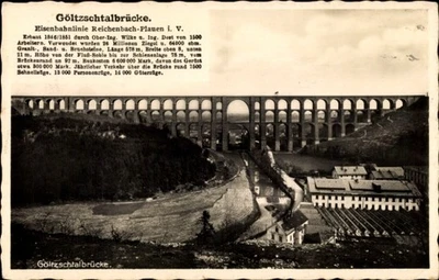 Ak Mylau im Vogtland, Göltzschtalbrücke, Eisenbahnlinie... - 4733001 - Bild 1 von 2