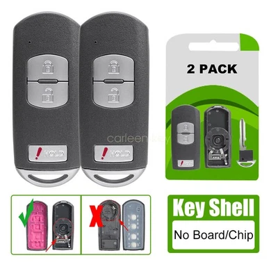 2 For 2013 2014 2015 2016 2017 2018 Mazda CX-5 Remote Key Fob Shell Case Blade - Image 1 of 4