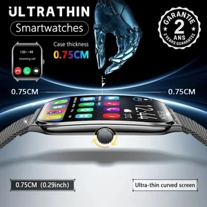 Montre Connectée SmartWatch Intelligente Android iOS Ultra Fine Bluetooth Sport - Imagen 1 de 15