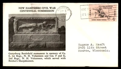 Mayfairstamps US FDC 1962 Civil War Centennial Shiloh Monument First Day Cover a - Image 1 of 2