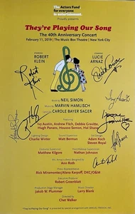 Lucie Arnaz, Robert Klein + Signed THEY’RE PLAYING OUR SONG Poster Windowcard - Picture 1 of 1