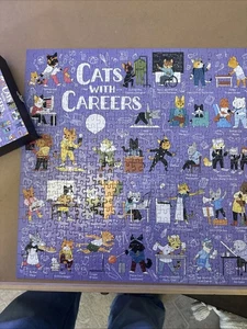 Galison 500 Teile Puzzle Katzen mit Jobs vollständig - Bild 1 von 6