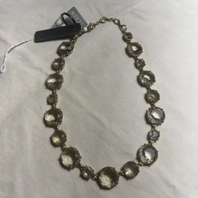 J. Collar enchapado en buey dorado claro vidrio corte redondo topacio claro Crew Foto 1 de 4