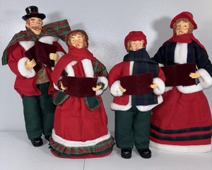 Familia de cuatro figuras estilo Dickens de Navidad 15" - 18" de alto usado en excelente estado - Imagen 1 de 20