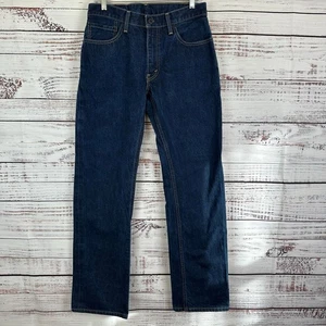 Pantalones de mezclilla para hombre Levis 505 ribete lavado oscuro calce regular 31 X 34 se adapta a 30 X 33 - Imagen 1 de 8