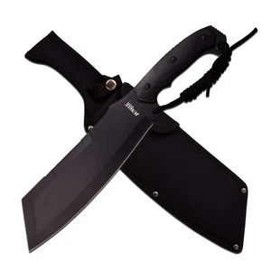 - Machete de hoja fija - Hoja Wharncliffe de acero inoxidable oxidado negro, completa... - Imagen 1 de 2