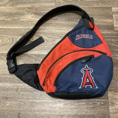Los Angeles Angels Backpack Slingback  Red w/Logo Canvas + Pocket Baseball MLB - Image 1 of 4