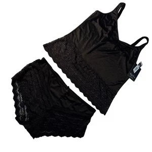 Dessous Body Form feine Dessous Neu mit Etikett UVP $ 30 schwarz auf schwarz zweiteilig - Bild 1 von 7