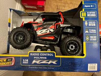 NEW BRIGHT RC 1:14 *POLARIS RZR 2.4 GHZ USB, RED 1475U-2R - Image 1 of 2