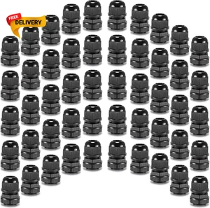 50 Stück 1/2 NPT Kabelverschraubung Wasserdicht IP68 Nylon Kabeldurchführung Kabelgriff C.. - Bild 1 von 11
