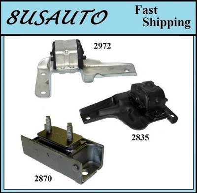 3 piezas montaje de motor y transmisión apto para Ford F-150 1997, F-250 - 4,6 L y 5,4 L - transmisión automática Foto 1 de 4