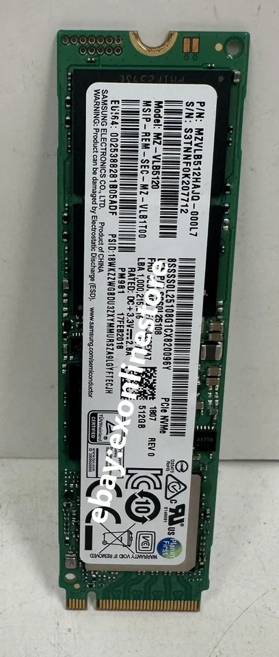 00UP490 - Lenovo 512Gb NVMe M.2 SSD (MZVLB512HAJQ-000L7) - Image 1 of 1