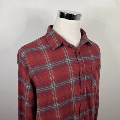 Cloudveil XL Flannel Outdoor Shirt Red Plaid Cotton Blend Casual Button Front - Image 1 of 4