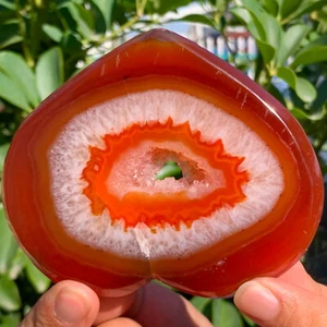 182G Natürliche Schöne Herzförmige Achat Kristall Höhle Super Großer Edelstein - Bild 1 von 15
