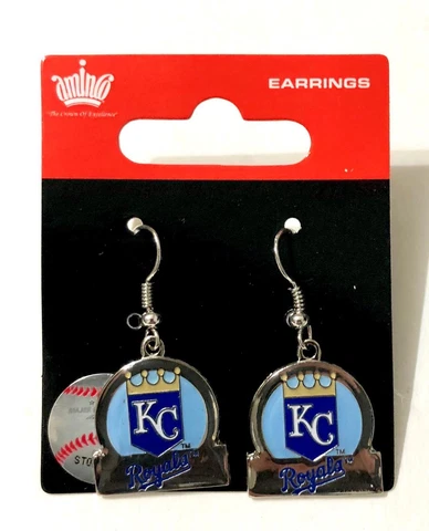 Kansas City Royals Bar Style Dangle Earrings - New Cover