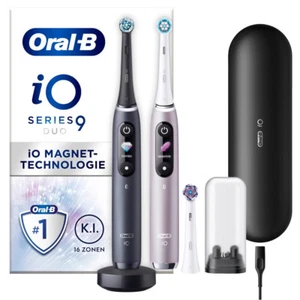 Oral-B iO Series 9 Duo elektr. Zahnbürste black onyx/rose quartz 2 Zahnbürsten - Bild 1 von 1
