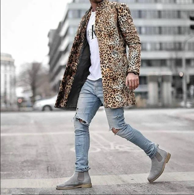 Ручной работы мужской светло-серый замшевые ботинки Chelsea, мужчин повседневное носить ботильоны - Изображение 1 из 4