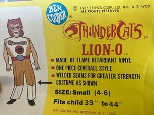 THUNDERCATS LION-O Halloween Kostüm animiert Vintage 1985 Ben Cooper - Bild 1 von 7