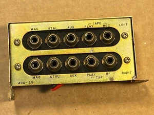 Rear RCA Jack Panel Set from Kenwood KW-50 Tube Receiver Parts - Picture 1 of 7