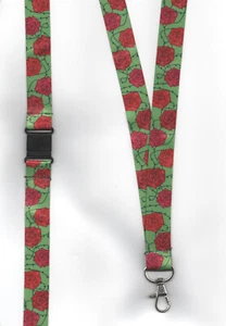 1 CORDÓN ROJO Roses Pretty Green Romántico Breakaway Clip: Gratis Reino Unido P&P - Imagen 1 de 1