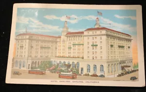 1931 Hotel Oakland, Oakland, California cartolina carrelli bandiere - Foto 1 di 3